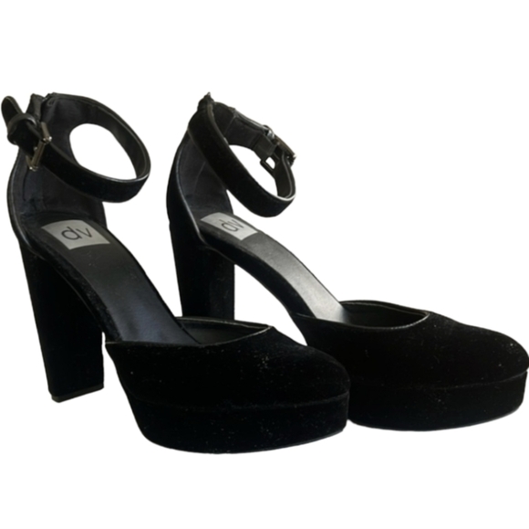 Dolce Vita Shoes - Mary Janes platform heel shoes black velvet Dolce Vita